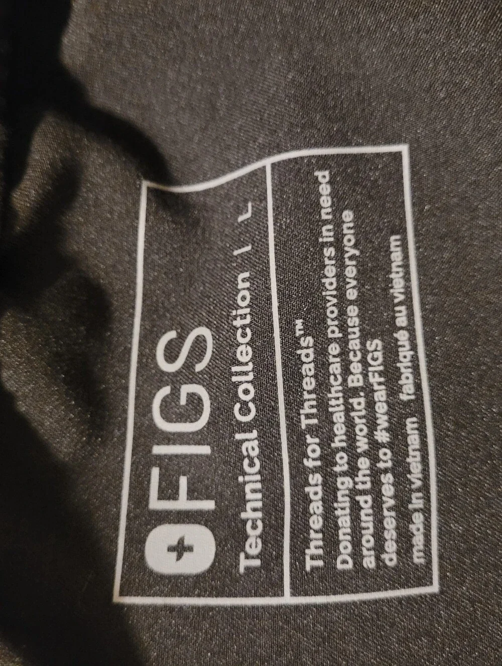 Unisex Figs Scrub Jogger Pants Large Black Drawstring